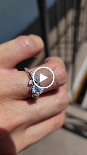 Julie M. review of Floral Vine Moissanite Twisted Pave Engagement Ring image 1 out of 1