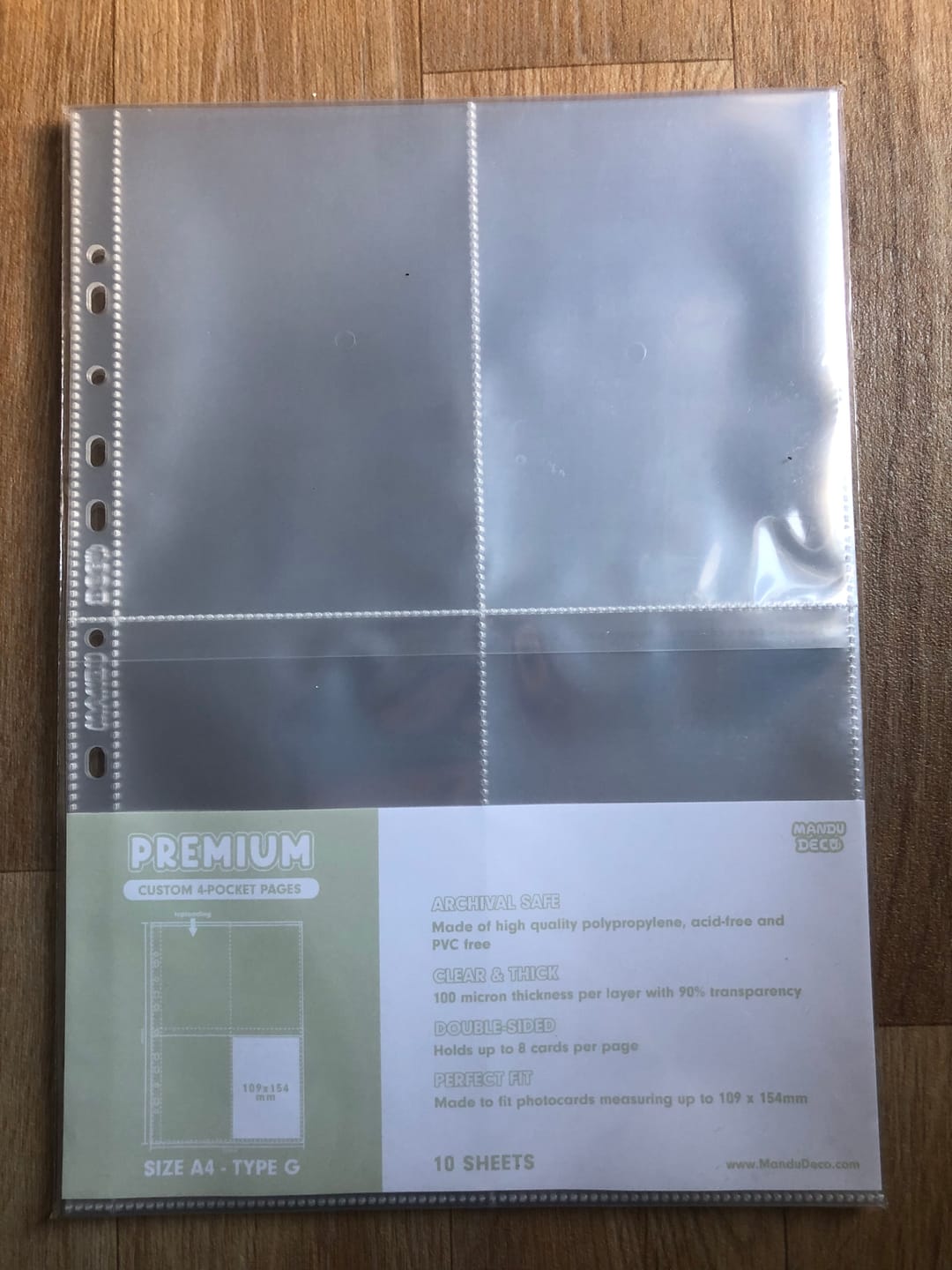 Customer photo review of CUSTOM A4 POCKET PAGES