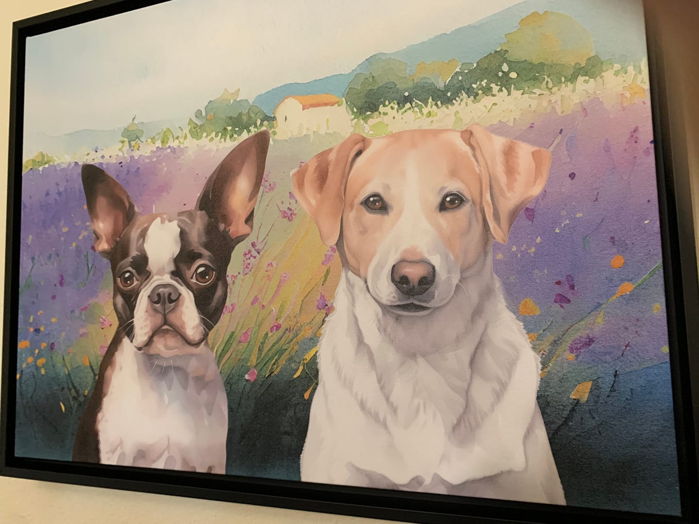 Customer photo review of Watercolor Pet Portrait - 2 Pet