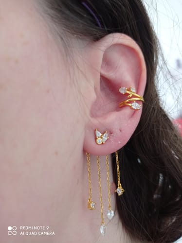 Customer photo review of Puce d'oreille Moana - pierres blanches