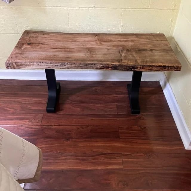 Customer photo review of Bench Legs 102 Wineglass 16H Metal Outdoor Furniture
