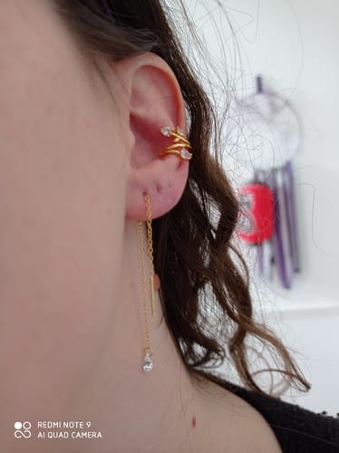 Customer photo review of Boucle d'oreille Petra Or
