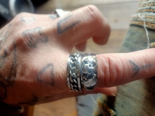 Customer photo review of THE CHAIN RING. - SILVER