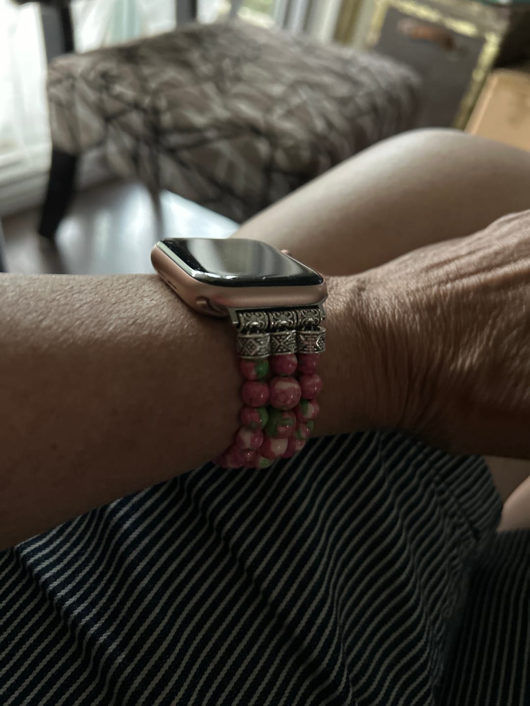 Customer photo review of Eternal Love Stretch Apple Watch Band