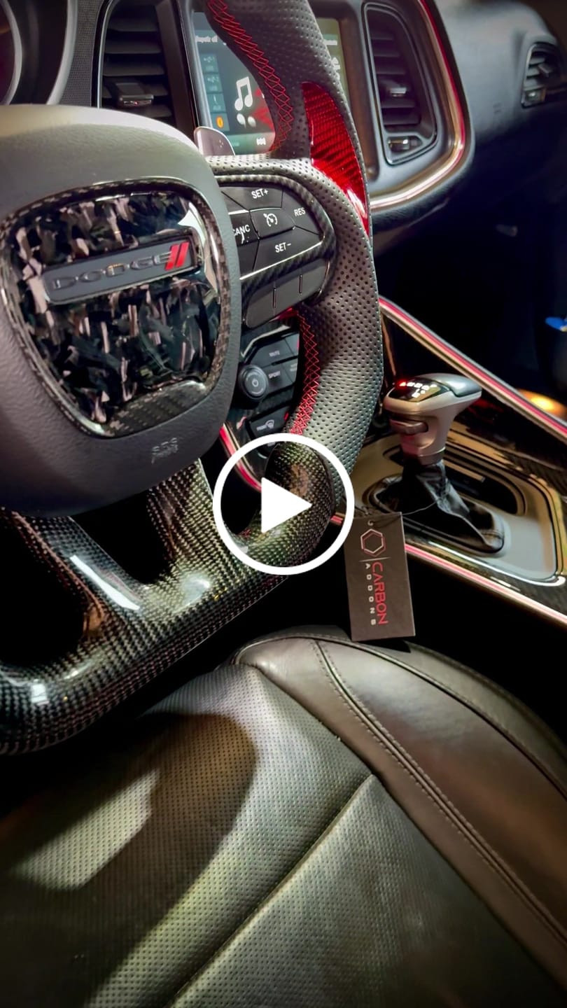 Customer video review of Dodge Challenger 2015-2023 Real Carbon Fiber Interior Dashboard Trim Cover