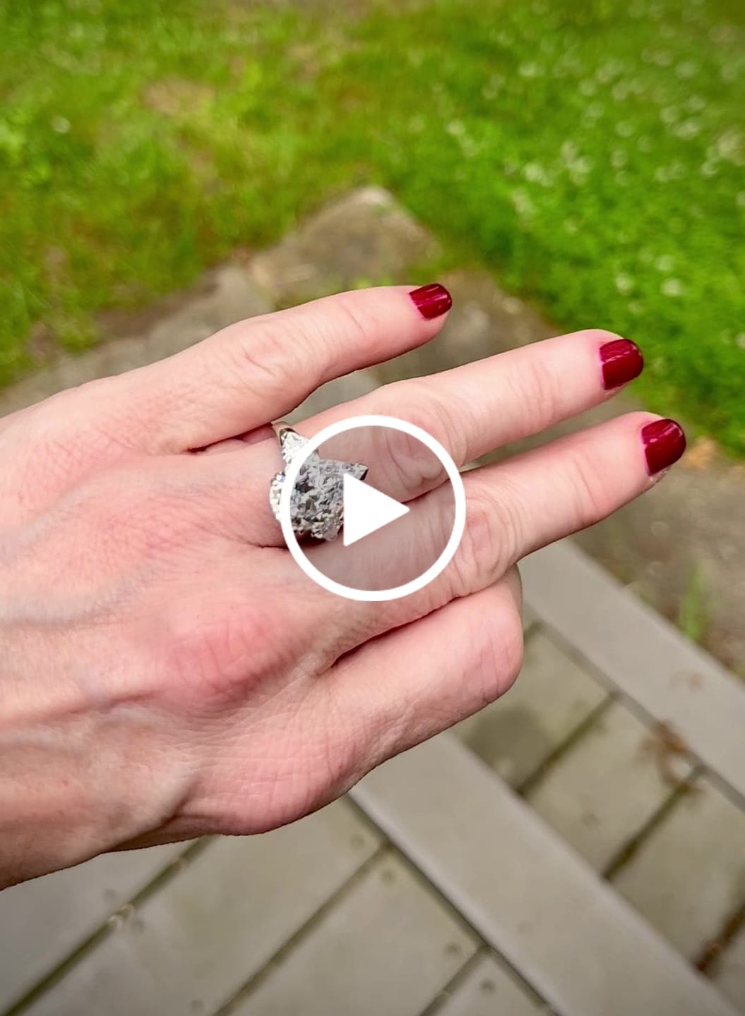 Customer video review of 3-Stone 5.7ct Pear CZ Ring in Sterling Silver