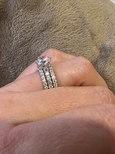 Customer photo review of Solitaire 1.25ct CZ Ring Set in Sterling Silver