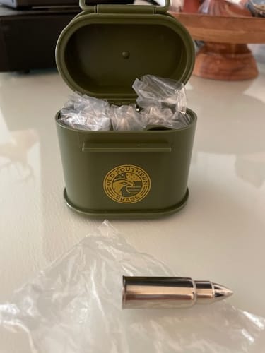 Customer photo review of Stainless Steel Bullet Whiskey Drink Chillers
