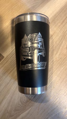 Customer photo review of (6) Custom Laser Engraved - 20oz Tumblers