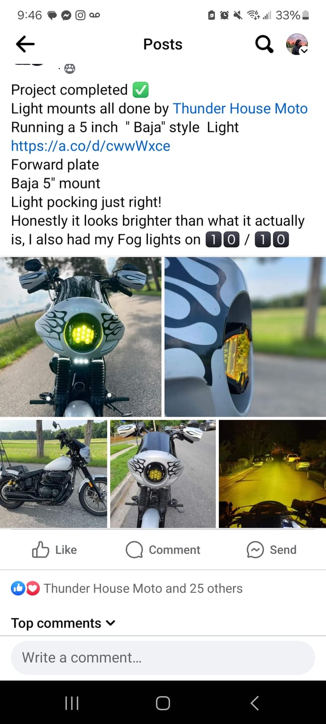 Customer photo review of HEAD LIGHT FORWARDING BRACKET