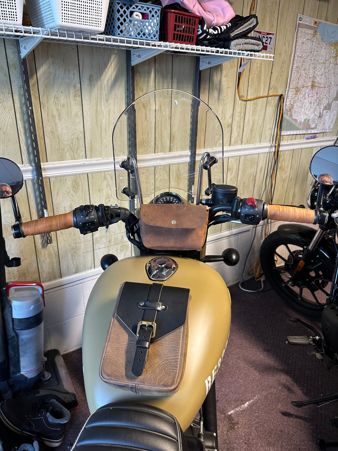Customer photo review of sidekick moto pouch