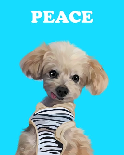 Customer photo review of Petcanvaオーダーメイド ペット似顔絵