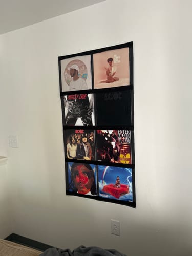 Customer photo review of 12" Vinyl Record Display Frame - LP Wall Storage