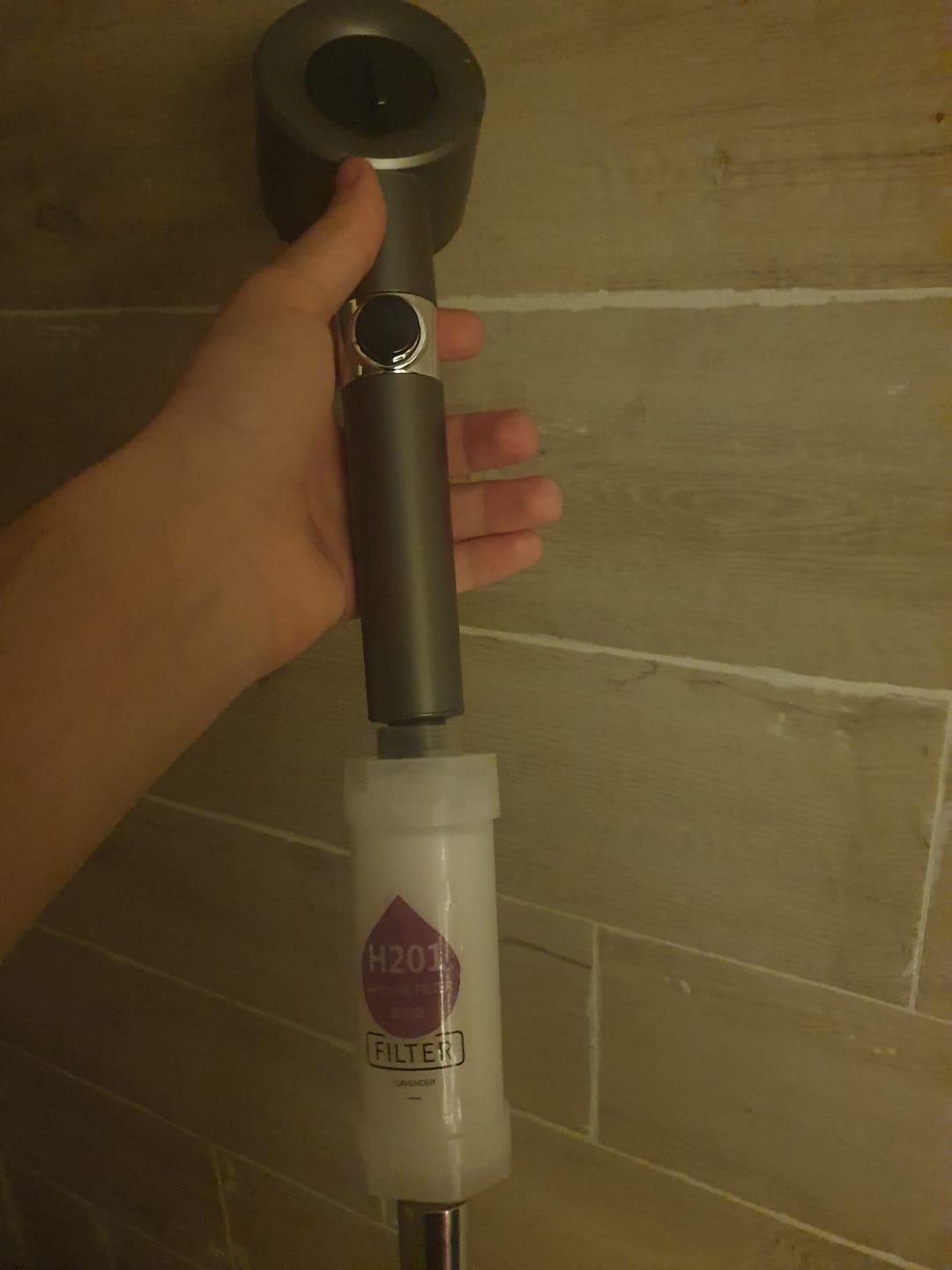 Customer photo review of Shower filter with vitamins