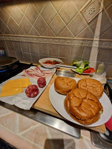 Customer photo review of Burger Day Box con bun segreti!