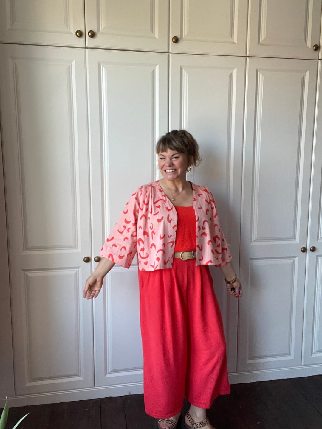 Customer photo review of Pink Porpoise Cropped Swing Jacket
