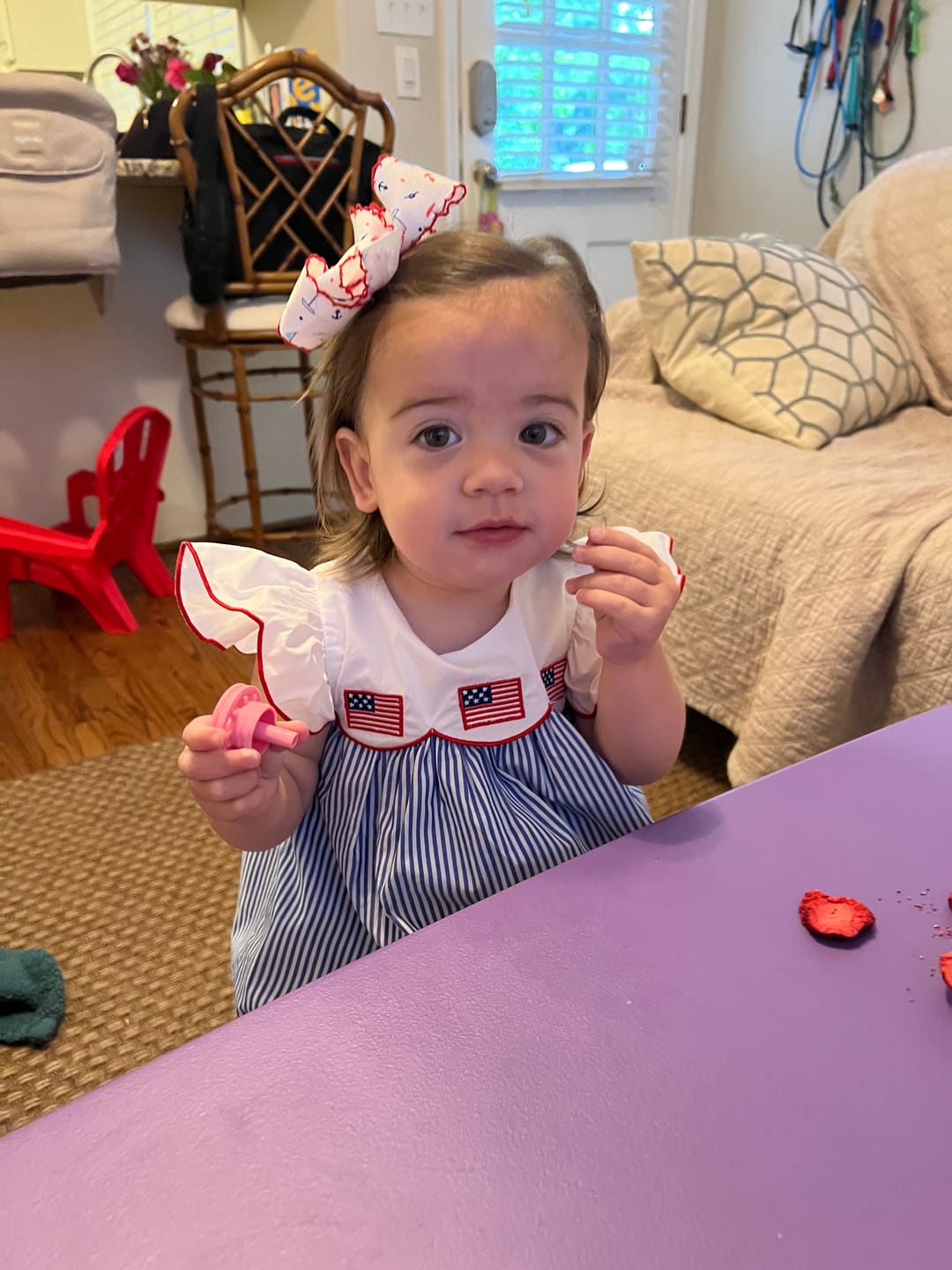 Customer photo review of American Flag Blue Stripe Amelia Dress
