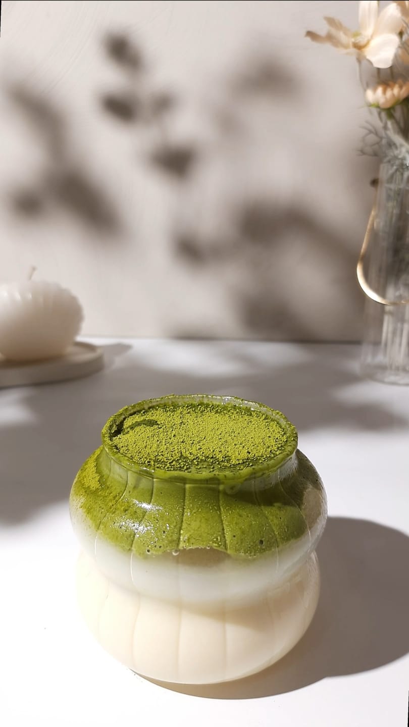 Customer photo review of Premium Matcha Latte Powder