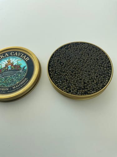 Customer photo review of "Russian Czar" Beluga Sturgeon Caviar