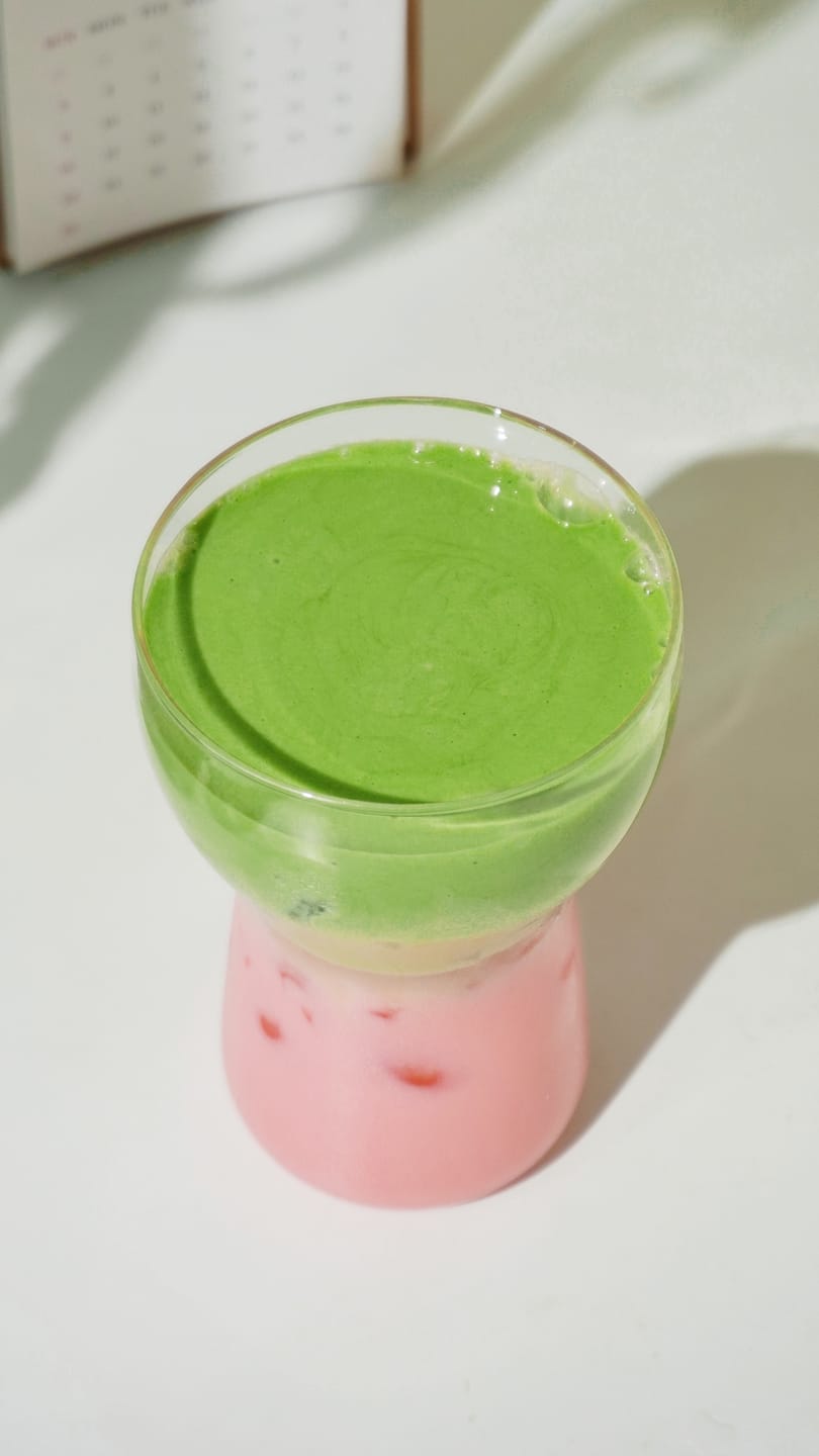 Customer photo review of Premium Matcha Latte Powder