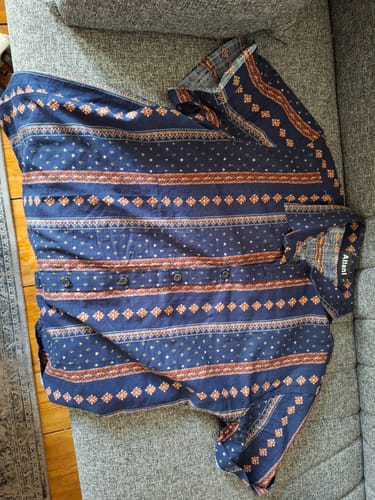 Customer photo review of Chemises rétro en coton à manches courtes pour hommes