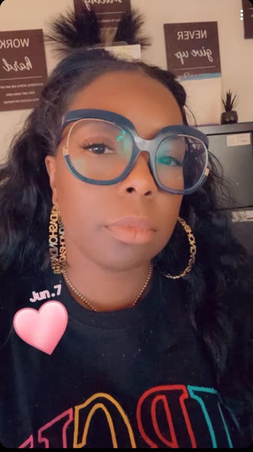 Customer photo review of Hoop Name Earrings
