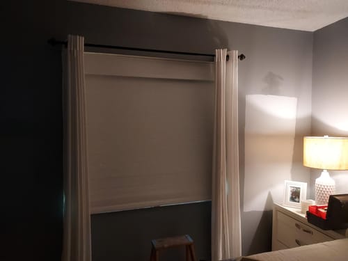 Customer photo review of Keego Premium Natural Fabric Roman Shades Cordless New Arrival