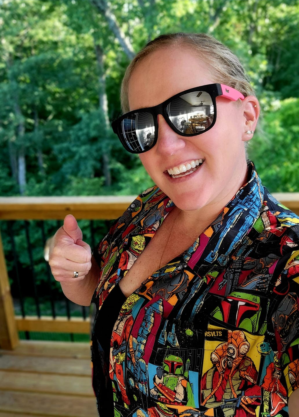 Customer photo review of Electric Pink Cabana Shades