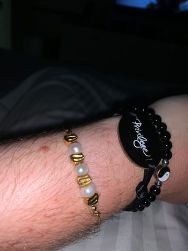Customer photo review of Purity Blossom - 18k Bracelet with Pearls