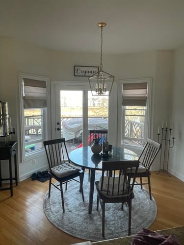 Customer photo review of Keego Premium Natural Fabric Roman Shades Cordless New Arrival