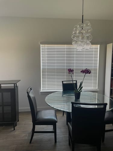 Customer photo review of Dimmable Cluster Ribbed Glass Bubble Chandelier Pendant Light