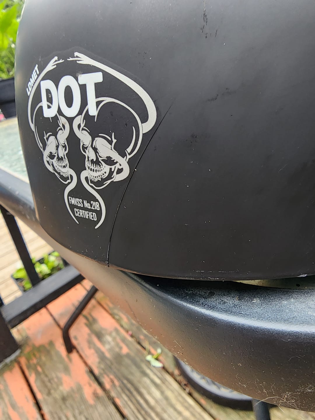 Customer photo review of Baseball Cap STYLE  DOT Motorcycle Helmet