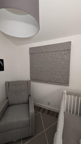 Customer photo review of Keego Premium Natural Fabric Roman Shades Cordless New Arrival