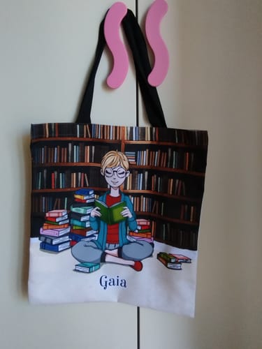Customer photo review of Tipa da libri - Borsa shopper personalizzata