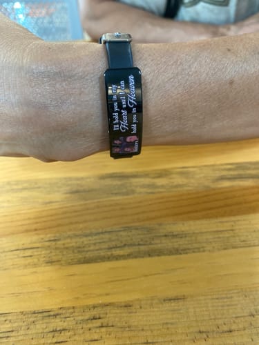 Customer photo review of Custom Photo I'm Always With You - Memorial Gift For Family, Friend - Personalized Engraved Bracelet