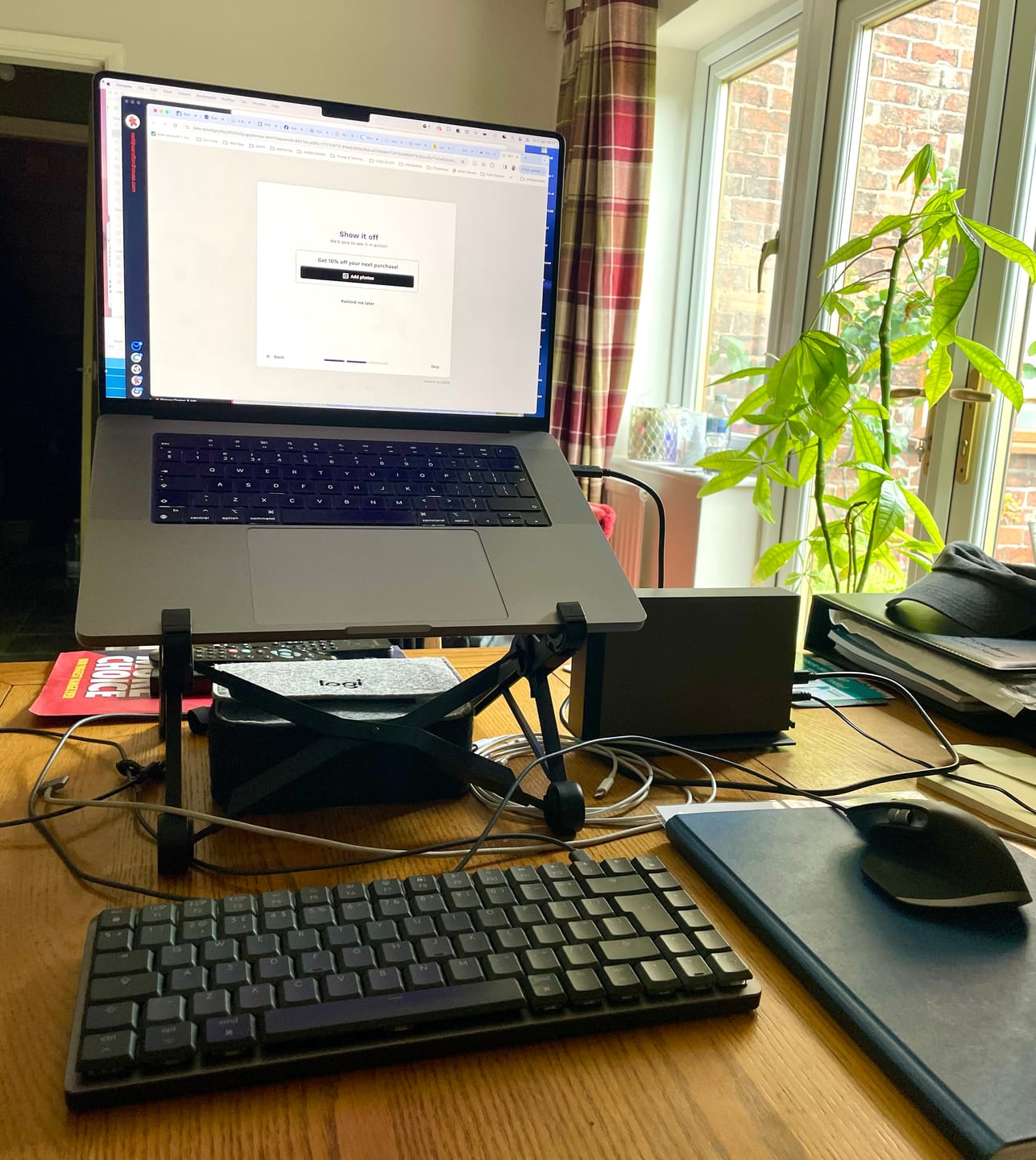 Customer photo review of Nexstand K2 Portable and Adjustable Laptop Stand