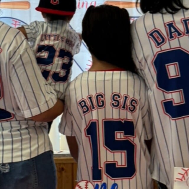 Customer photo review of Custom GRAY Pinstripe Mesh Fans Special Edition Authentic Baseball Jersey