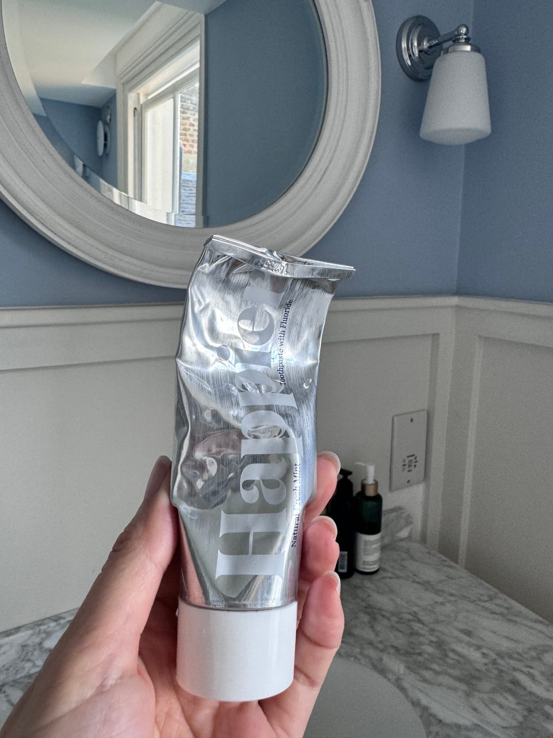Customer photo review of Happier Fresh Mint Toothpaste
