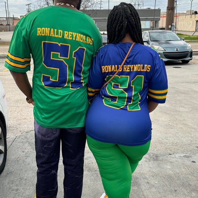 Customer photo review of Custom Kelly Green Football Jersey Athletic Shirt For Adult Youth