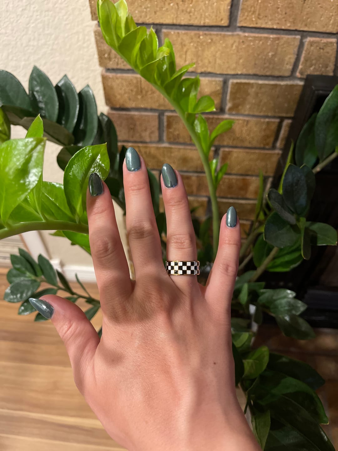 Customer photo review of Rellery Checkerboard Ring || Choose Color