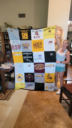T-shirt quilt from arizona state university by William from AZ