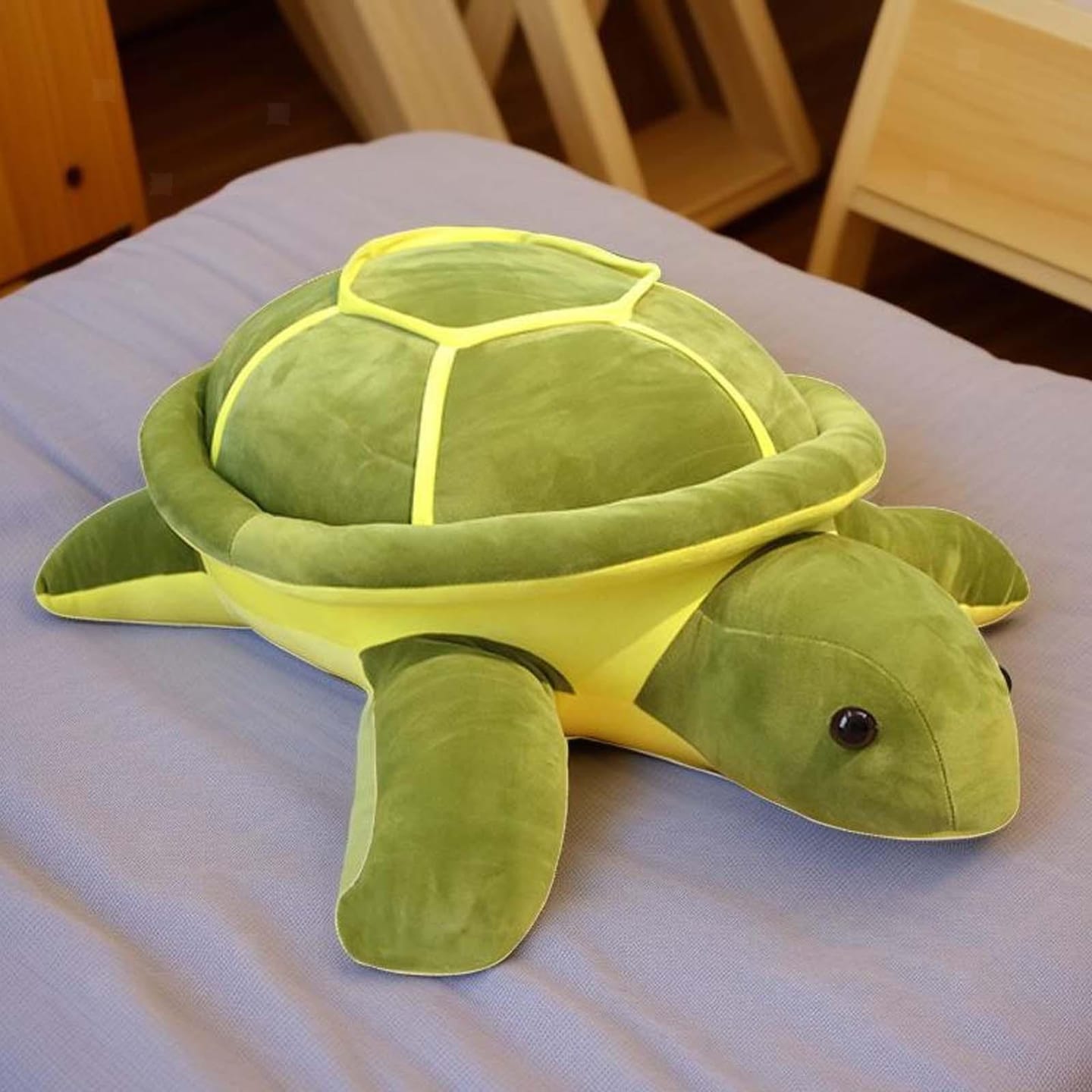 Customer photo review of Peluche Tortue Géante - Un Compagnon de Câlins Parfait