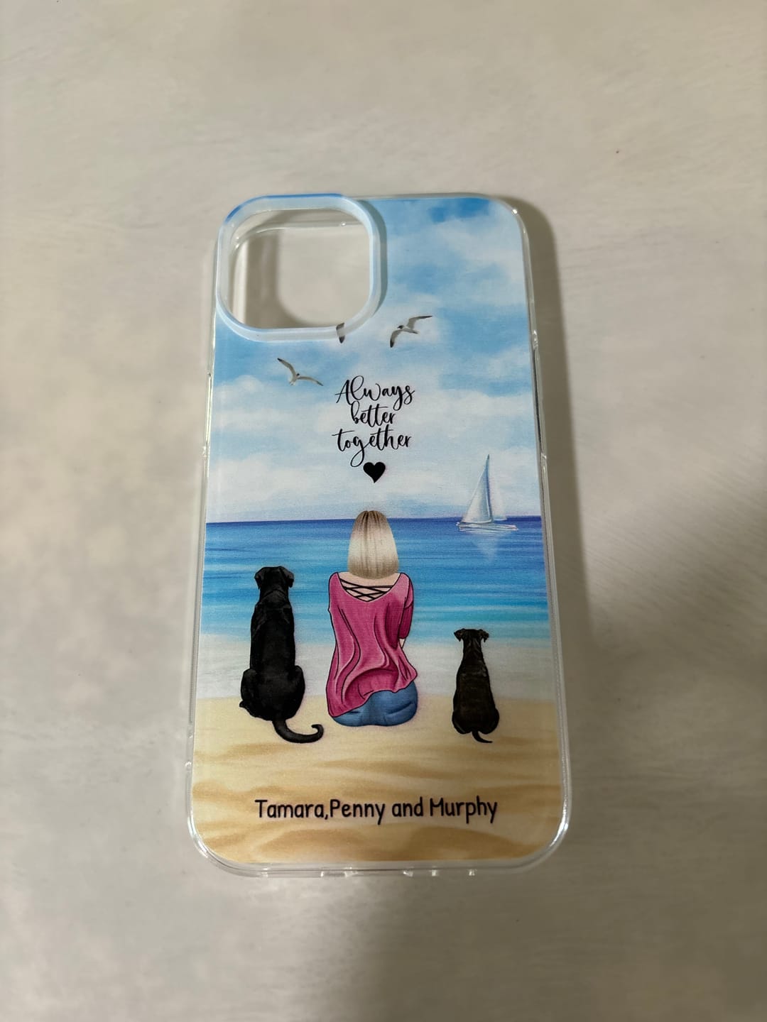 Customer photo review of Together with my pet - Personalized phone case