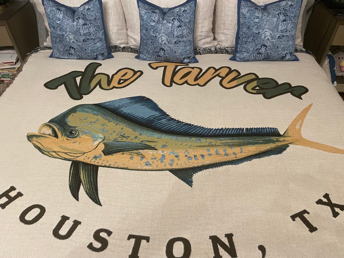 Customer photo review of Custom Woven Boat Blanket