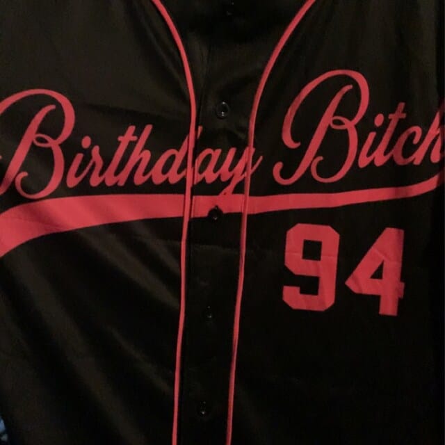 Customer photo review of Custom Black Full Button Down Mesh Fans Special Edition Authentic Baseball Jersey