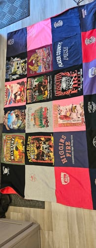 T-shirt quilt from james madison university by Janette from CA