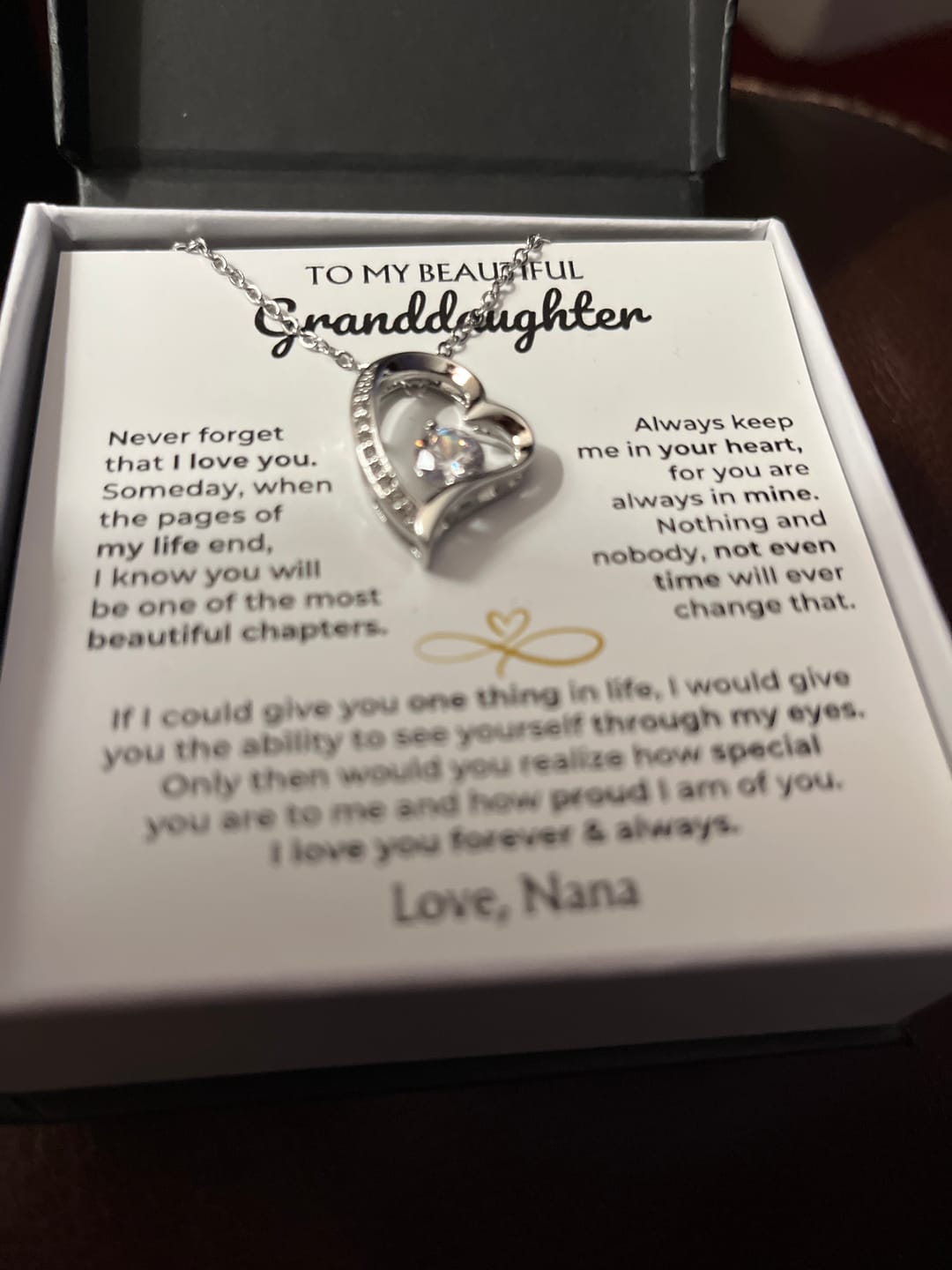 Customer photo review of To My Beautiful Granddaughter - Forever Love Gift Set - SS596GM
