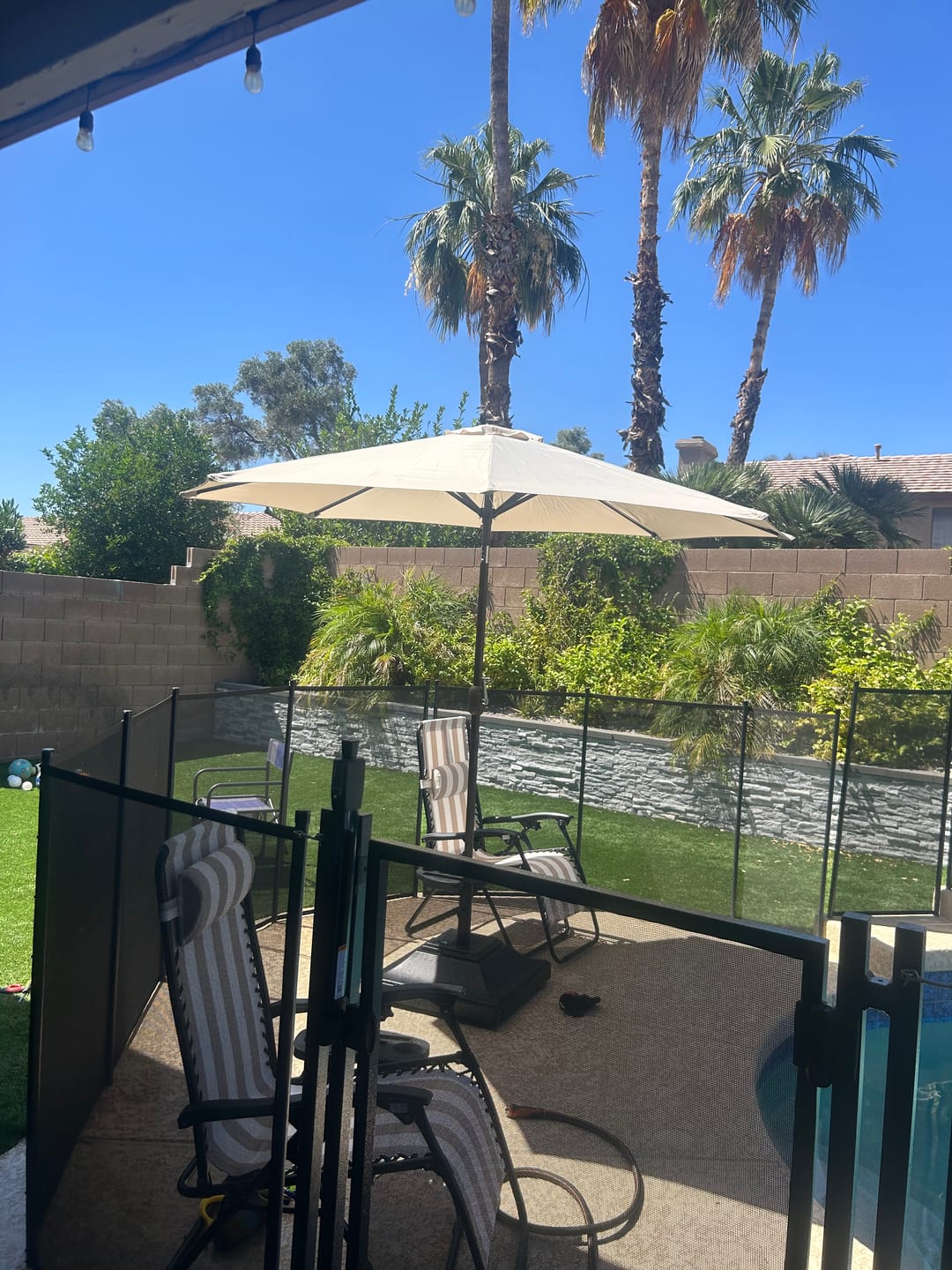 Customer photo review of QUICK SHIP - DuraWeather® 9' Push Button Tilt Octagon Umbrella