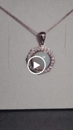 Customer video review of White Opal & Diamond Pendant in 9ct Rose Gold