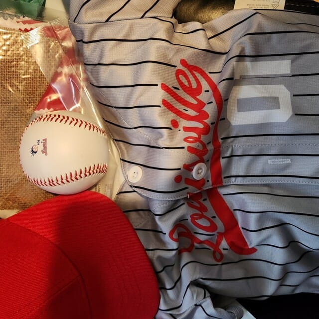 Customer photo review of Custom WHITE Pinstripe Full Button Down Mesh Fans Special Edition Authentic Baseball Jersey